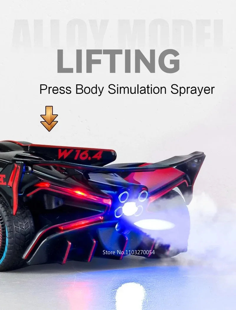 1:24 Bolide Revuelto Alloy Model Diecast Car Toys Doors Opened Sound Light Pull Back Miniature Vehice Boy Adult Birthday Present