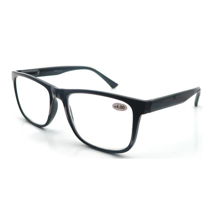 Oversize Reading Glasses Rectangle Frame Sun Readers Eyeglasses Spring Hinge Lightweight Wear with Diopter +1.0 - +4.0