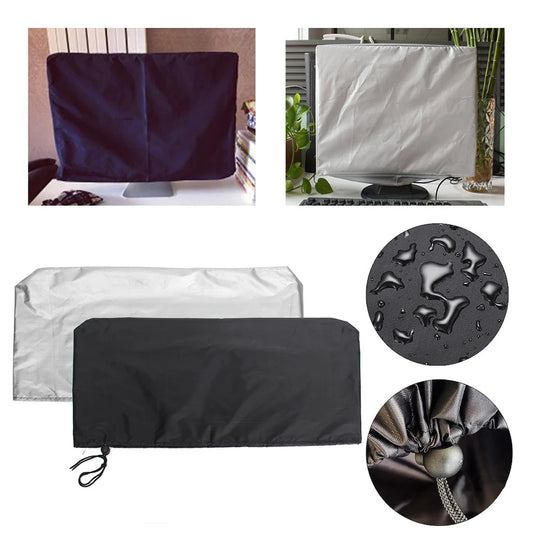 Waterproof Monitor Dust Cover for PC LCD TV Computer Screen Protective Polyester Cover 20-34 Inch
