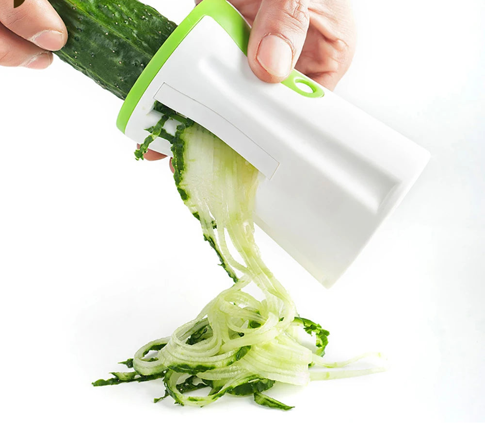 Heavy Duty Spiralizer Vegetable Slicer Handheld Stainless Steel Peeler Spiral Slicer Cutter Zucchini Pasta Noodle Spaghetti Make