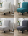 Stretch Armless Accent Chair Cover Single Short Back Sofa Covers Solid Color Anti-dirt Chair Slipcover Removable Sofa Protector