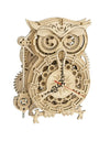 3D Wooden Puzzle Owl Clock Model Building Kit Toys