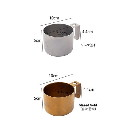 Portable Outdoor Travel Camping Tea Coffee Mug Cup 304 Stainless Steel Water Cup for Picnic Hiking