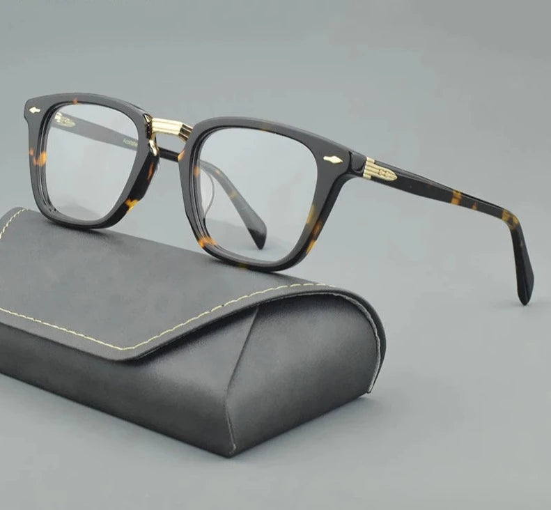 Retro square Eyeglasses Designer Handmade Acetate Myopia Prescription nerd Glasses Frames Vintage Eyewear