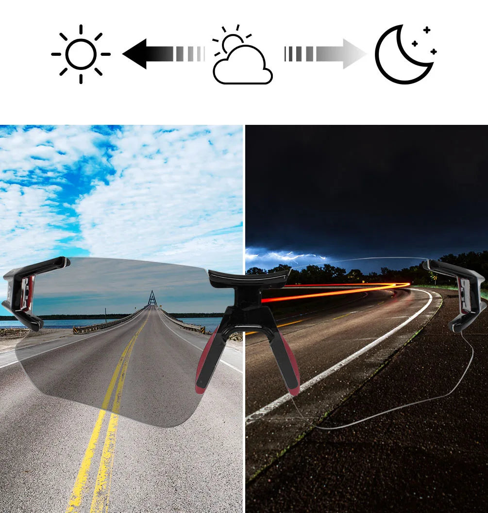 Bike Glasses Photochromic Lens UV400 Bicycle Glasses Outdoor Sports Eyeglasses MTB Road Eyewear Cycling sunglasses