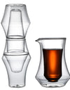 120/250/335ml Double-layer Glass Cup Hanging Ear Espresso Coffee Cup Anti-scalding Milk Brandy Wine Teacup Clear Mug Set