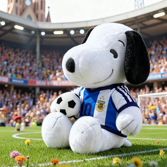 Kawaii Stuffed Doll Snoopy Football Plush Toy Cute Anime Character Stuffed Animal for Kids Birthday Gift and Cartoon Collection
