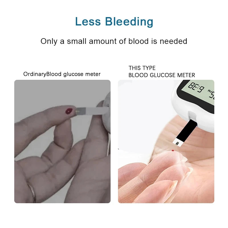 Blood Glucose Meter 50/100pcs Strips Glucometer Kit Code Free Diabetes Test With Lancets Medical Blood Sugar Mg/mmol