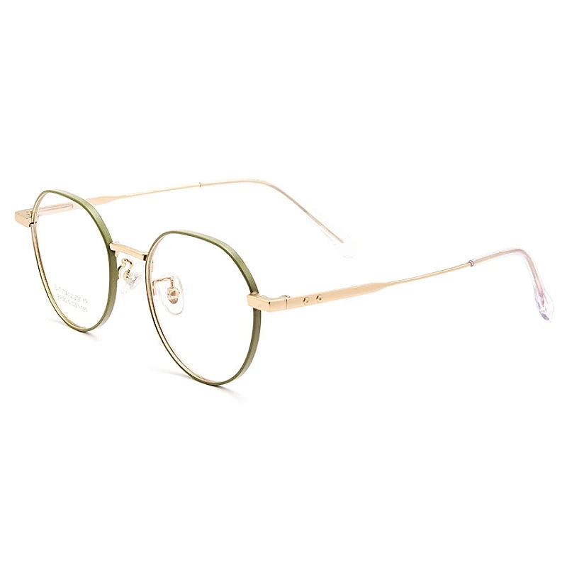 Ultra Light Wide Edge Design Fashion Polygonal Pure Titanium Retro Myopia Optical Prescription Glasses Frame Women