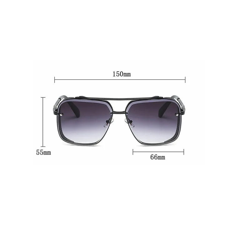 Steampunk Square Sunglasses With UV400 Protection