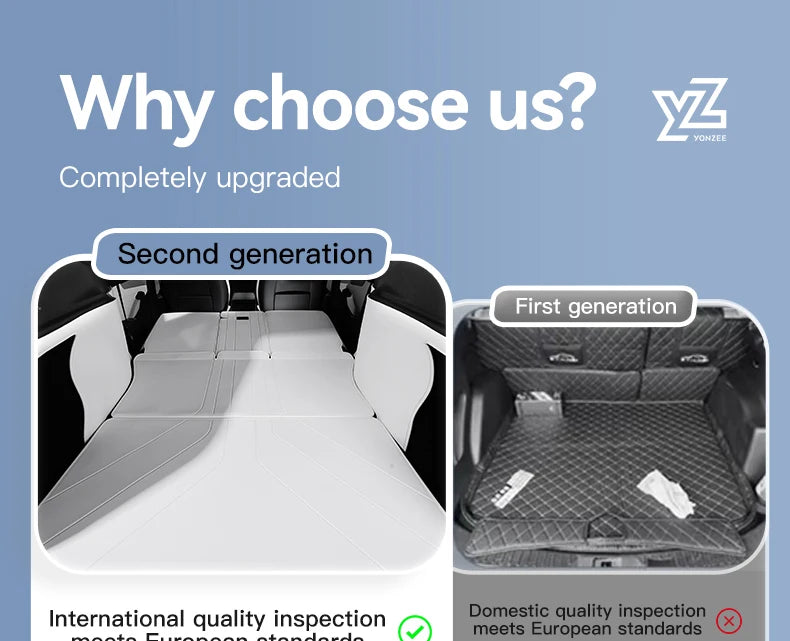 Custom Nappa Leather Trunk Mat Set for Tesla Model Y Juniper 2025 2026 Full Coverage Cargo Liner 7 Piece