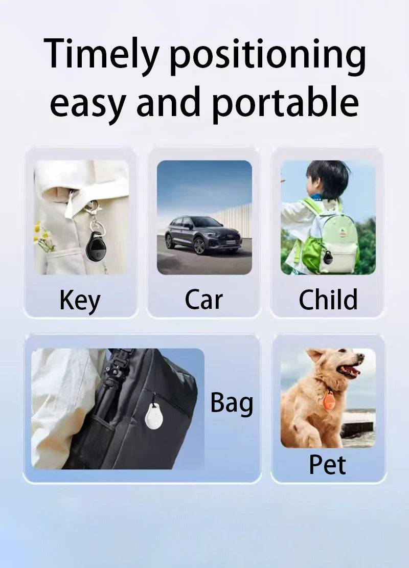 Mini Anti-lost Tracker Global Precision Positioning Locator With Find My App Extended Battery Life For  Pets Elderly