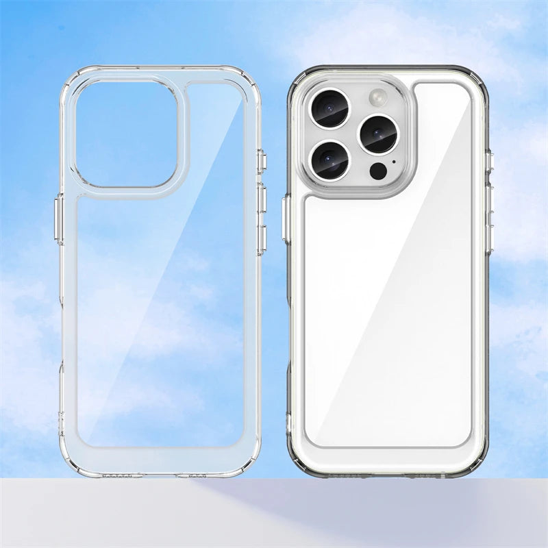 For iPhone 16 Pro Case Luxury Transparent Silicone For iPhone 16 Pro Case Phone Protector Cover for iPhone 16 Pro Cover