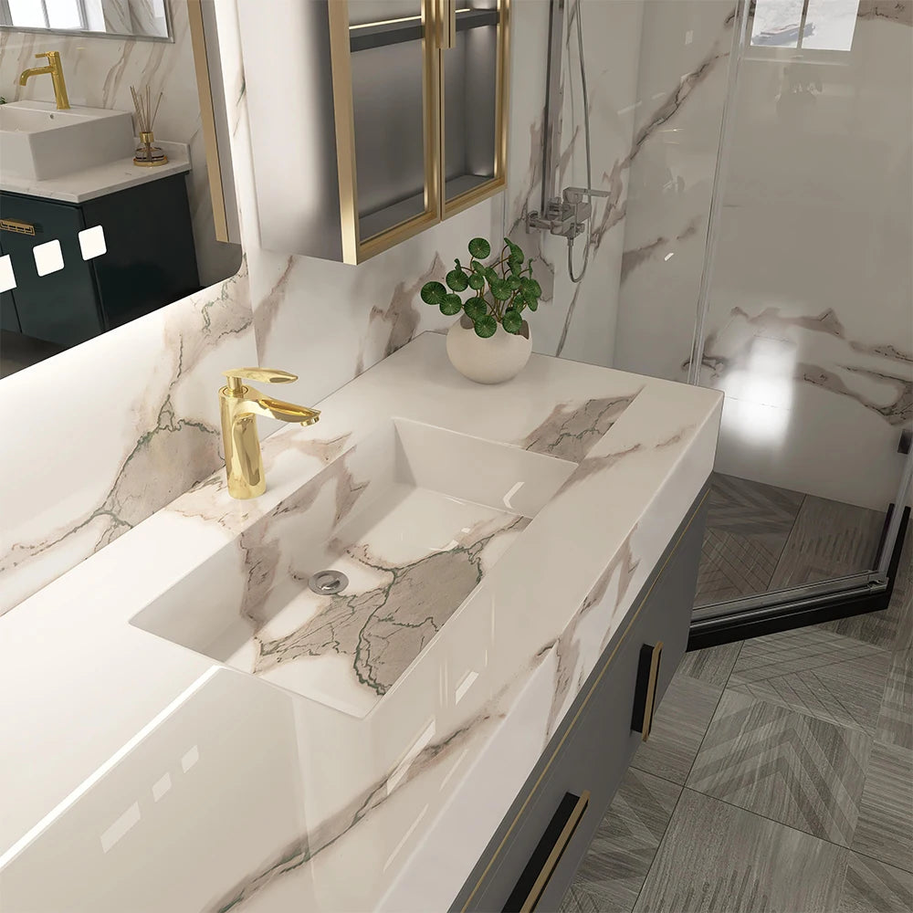 Tile Stickers Waterproof and Oil-proof Kitchen High Temperature Resistant Renovation Self-adhesive Cabinet Countertop Wallpaper