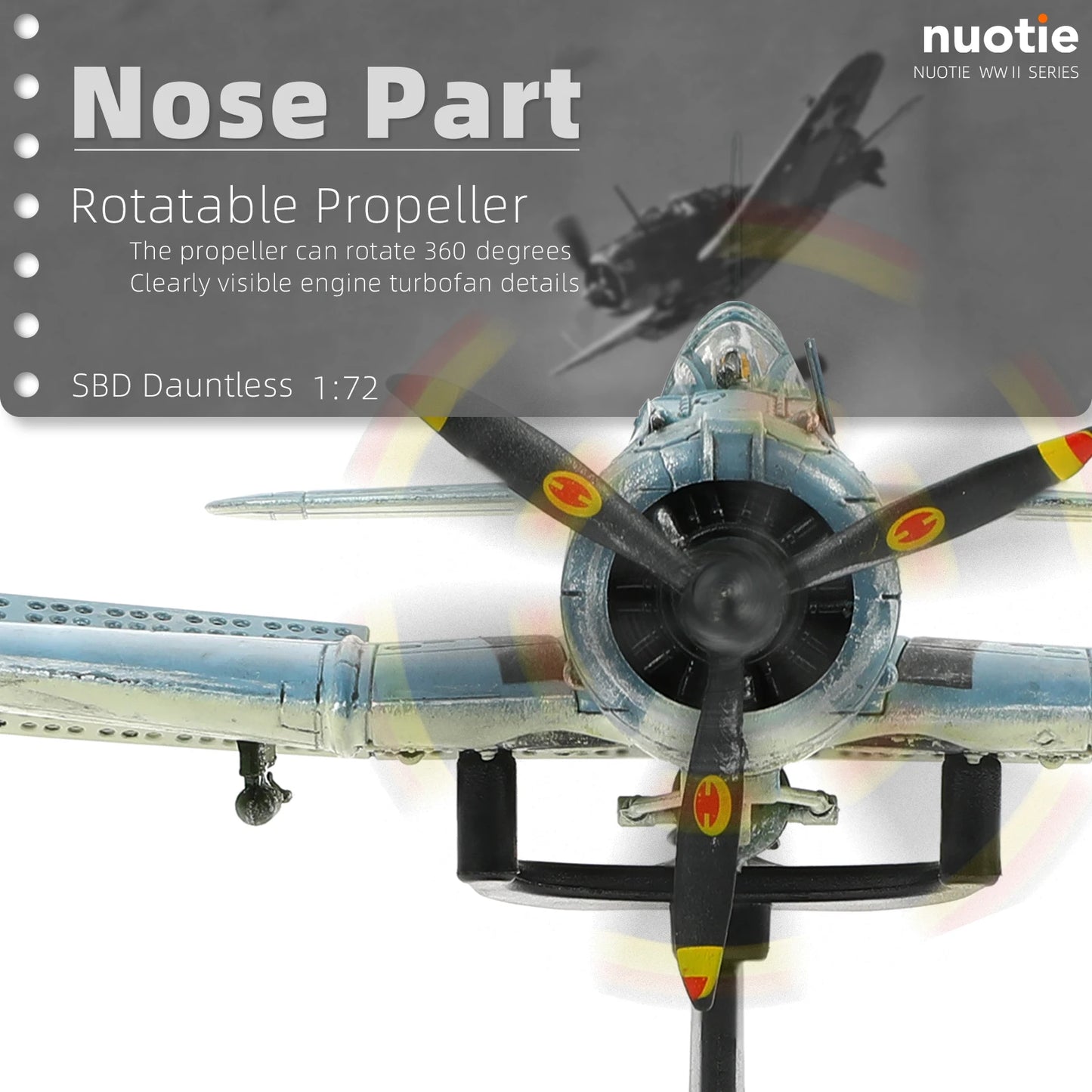 1/72 Douglas SBD-2 Dauntless Midway Diecast Dive Bomber Model