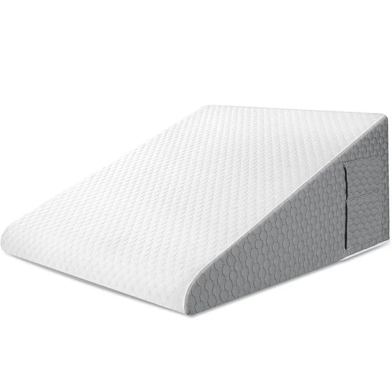 Multi-Purpose Wedge Pillow Soft Memory Foam Top Triangle Pillow Body Positioners For Leg Elevation Pillow With Removable Cover