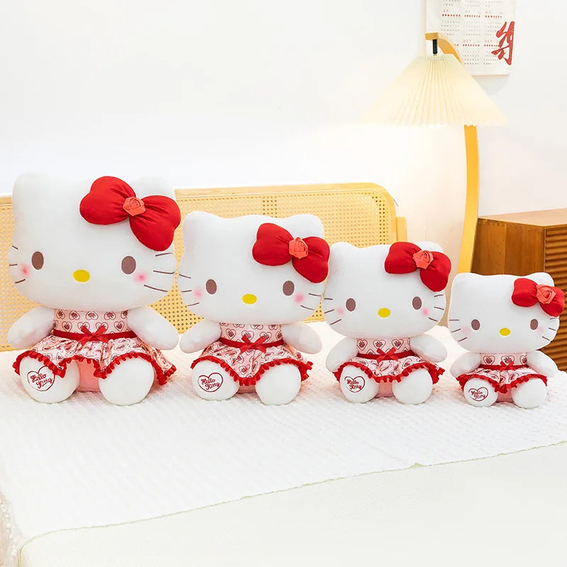 Cute Rose Cat Character Plush Stuffed Doll Toy