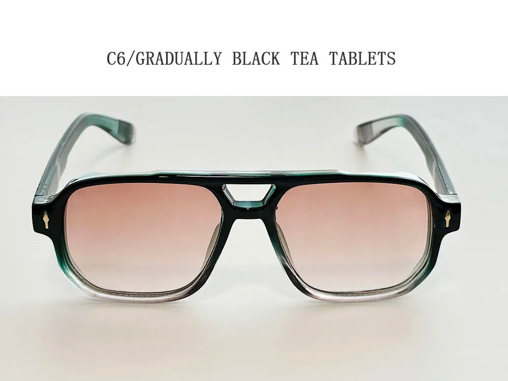 Vintage Square Sunglasses With UV400 Protection