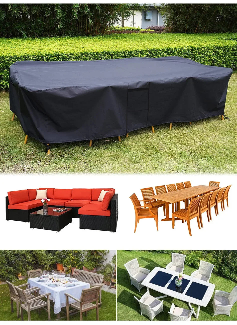 HEAVY DUTY Outdoor Garden Furniture Cover for Sofa Table Chair Patio Waterproof Wind-Proof Anti-UV Against Rain Snow