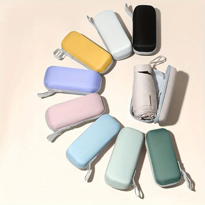 Mini Folding Umbrella Lightweight Portable Travel Sun Rain Protection Compact Umbrella