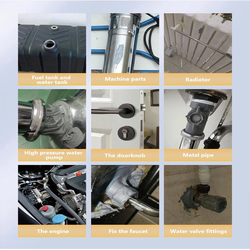 Cold Welding Metal Repair Glue – Heat-Resistant High-Strength AB Epoxy Resin Adhesive