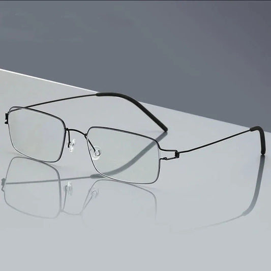 Lightweight Rectangle Reading Glasses with Alloy Frame for Men and Women