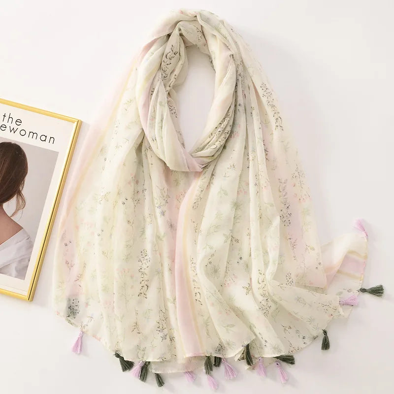 Bandannas Designer Scarf Luxury Scarves Woman Scarf Elegant Women's Shawls For Cotton Veils Bandana Brand