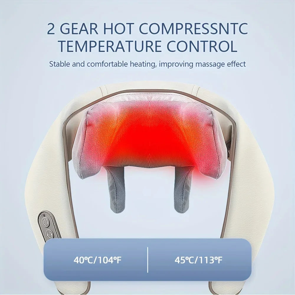 6D Electrical Shiatsu Back Neck Shoulder Body Massager Infrared Heated Kneading Car/Home Massage Shawl