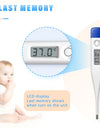 1 PC Digital Thermometer Good Quality Clinical Oral Underarm Rectal Test  Adult Fever Temperature Basal Rigid Tip Termometer