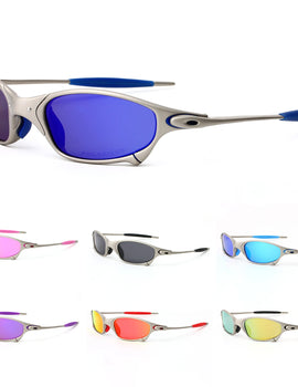Sports Polarized Sunglasses Men Women Cycling Aluminum Metal Frame Riding Flash Iridium Mirror Goggles MTB Bike