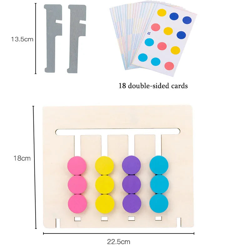 Montessori Wooden Toys Double-sided Matching Games for s 2 3 4 Years Logic Thinking Training Activity Board  Wooden Toys