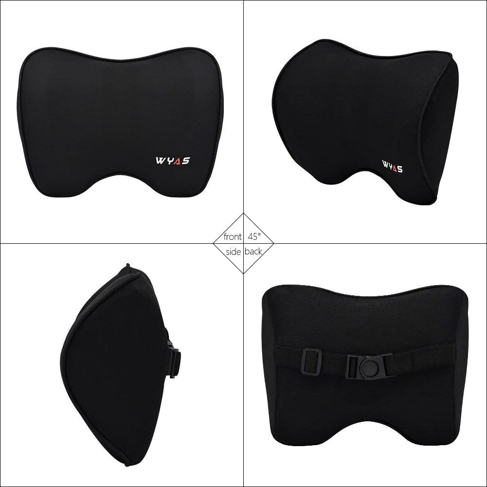 Car Lumbar Support Headrest Neck Pillow Support Universal Soft Neck Pillows Cushion Car Memory Foam Lumbar Pillow Back Support