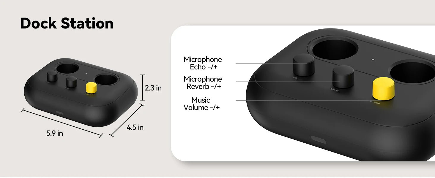 Puremic Karaoke Machine, Free Forever millions songs video MTV karaoke songs streaming karaoke Home Karaoke no Ads with 2 mics