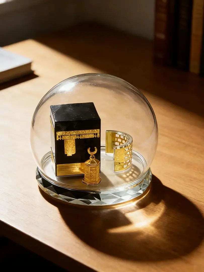 Muslim Crystal Gilded Kaaba Model Islamic Kaaba Replica Table Decor Islamic Home Vehicle Decor Islamic Building Gift