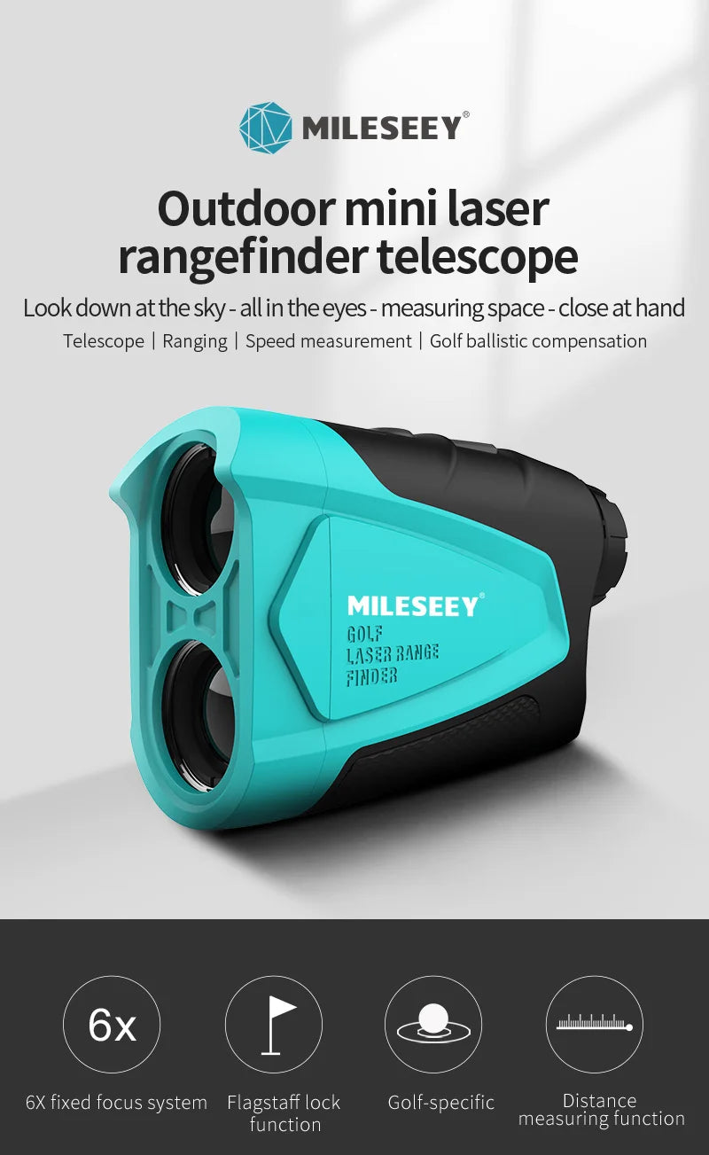 600M Golf Laser rangefinder PF230 Range finder for Hunting Rechargeable Laser Telescope with Box, Pin Seeker, Speed Measure