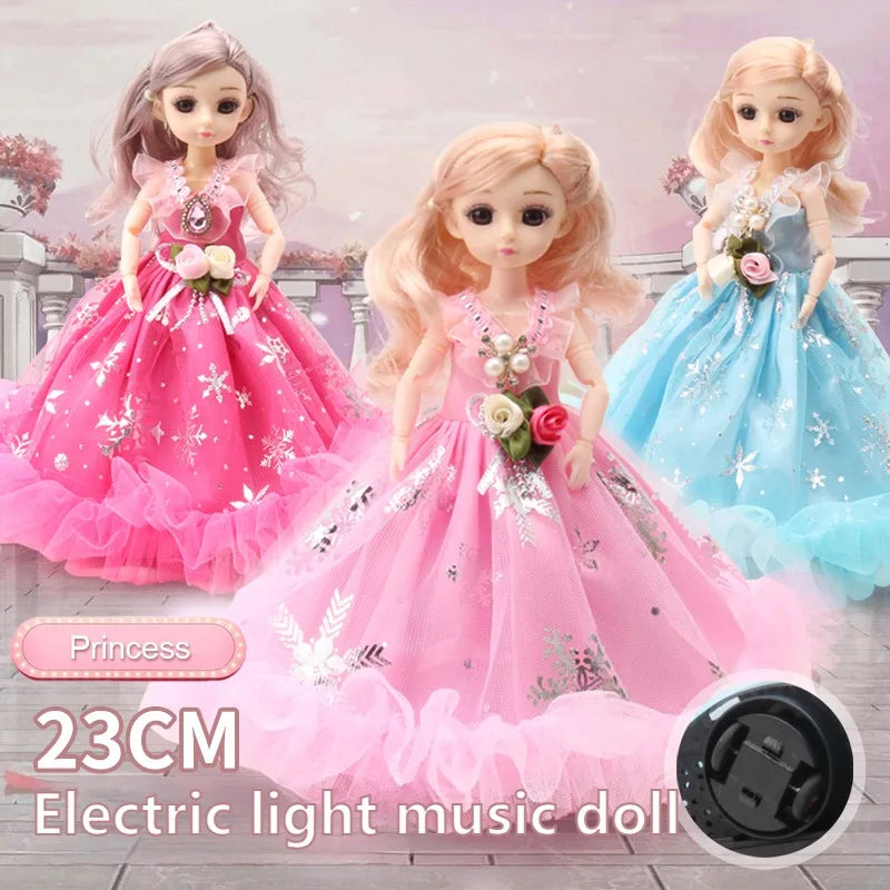 Electric  Dancing Angel Doll Fashion Wedding Dress Princess Music Singing With LED Light