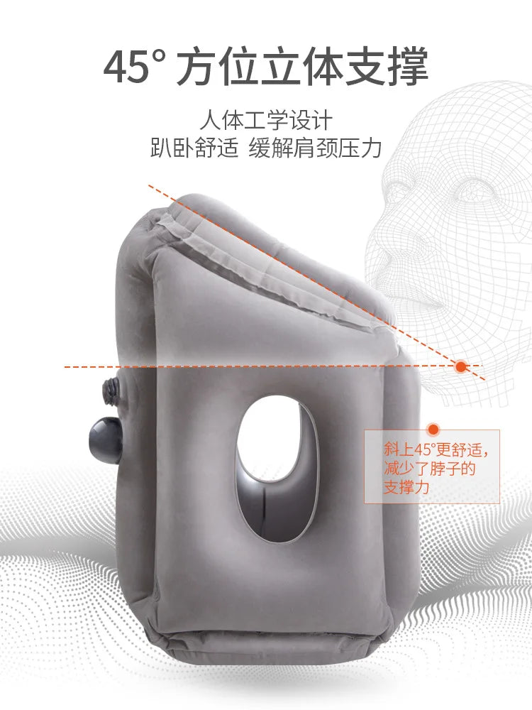 Inflatable Pillow Travel Work Journey Bus Train Airplane Sleeping Neck Pillow Neck Protection Cervical Inflatable Body Pillow