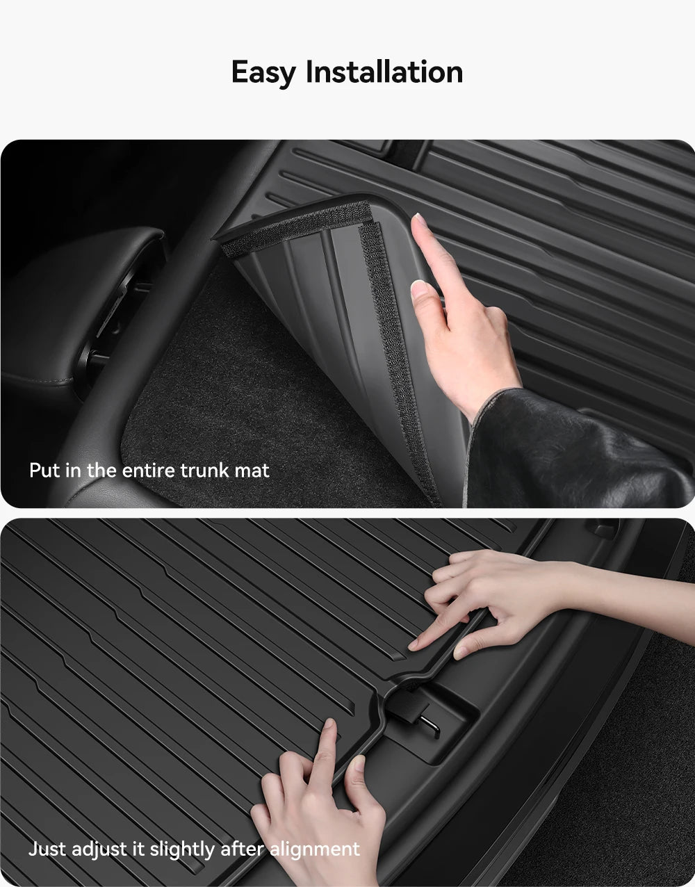 TPE Trunk Mat for Tesla Model 3 and Model Y Highland 2021 2026 Waterproof Cargo Liner