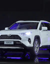 1:24 Scale RAV4 Camry Model Car Toy Metal Diecast Simulation Collection Sound & Light Vehicles Models Hobby Ornaments Gifts