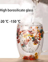 1/2/4PCS Double Wall Clear Glass Coffee Mugs Double Insulated Glass Cup For Hot Cold Beverages Cappuccino Espresso Cup