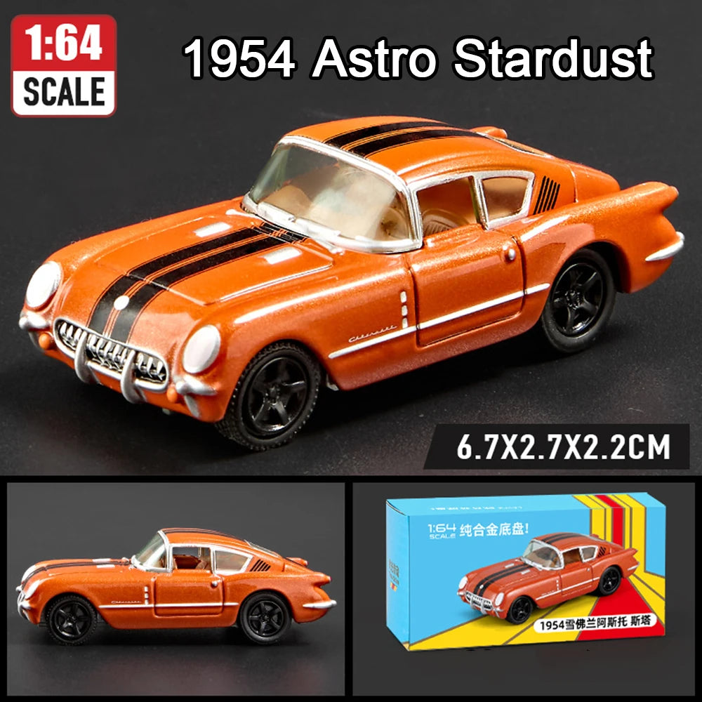 1:64 Scale JDM Corvette GT500 Firebird Daytona Stardust Alloy Diecast Models Toys Series Miniature Cars for 's Toy Gifts