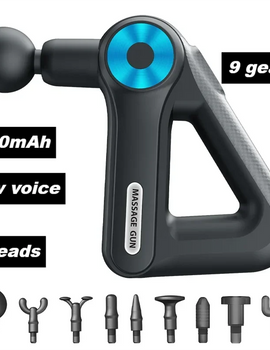 9 Heads 9 Gears Professinal Bally Total Fitness Massage Gun Small Golden Triangle Long Standby Bobbito Massage Gun