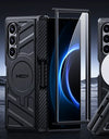 Strong Magnetic Case for Samsung Galaxy Z Fold 6 with MagSafe Built in Screen Protector Belt Clip Kickstand Function Phone Case
