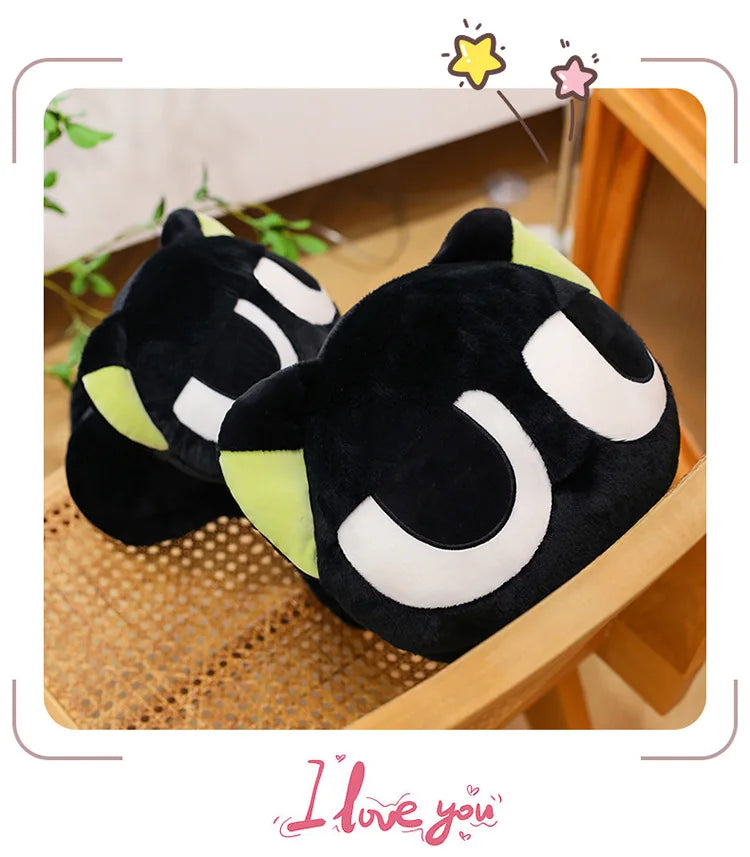 Cute Black Cat Character Plush Stuffed Doll Pillow Toy