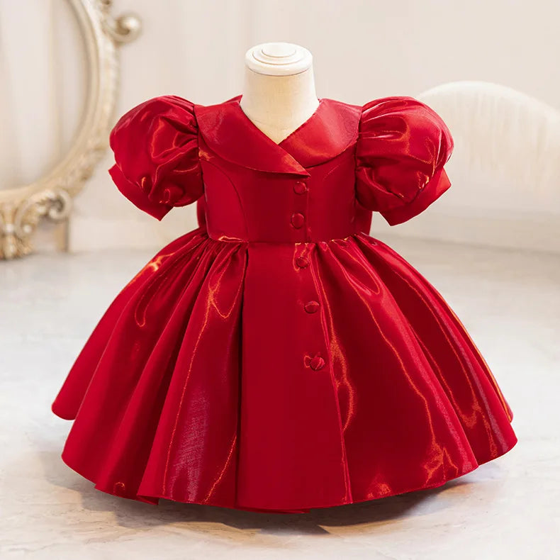 Luxury Princess Dress for Girls - Premium Fluffy Tulle Ball Gown Flower Girl Wedding Dress + Birthday Party Gown