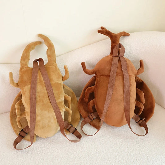 Creative Beetle Plush Backpack Soft Insect Stuffed Bag