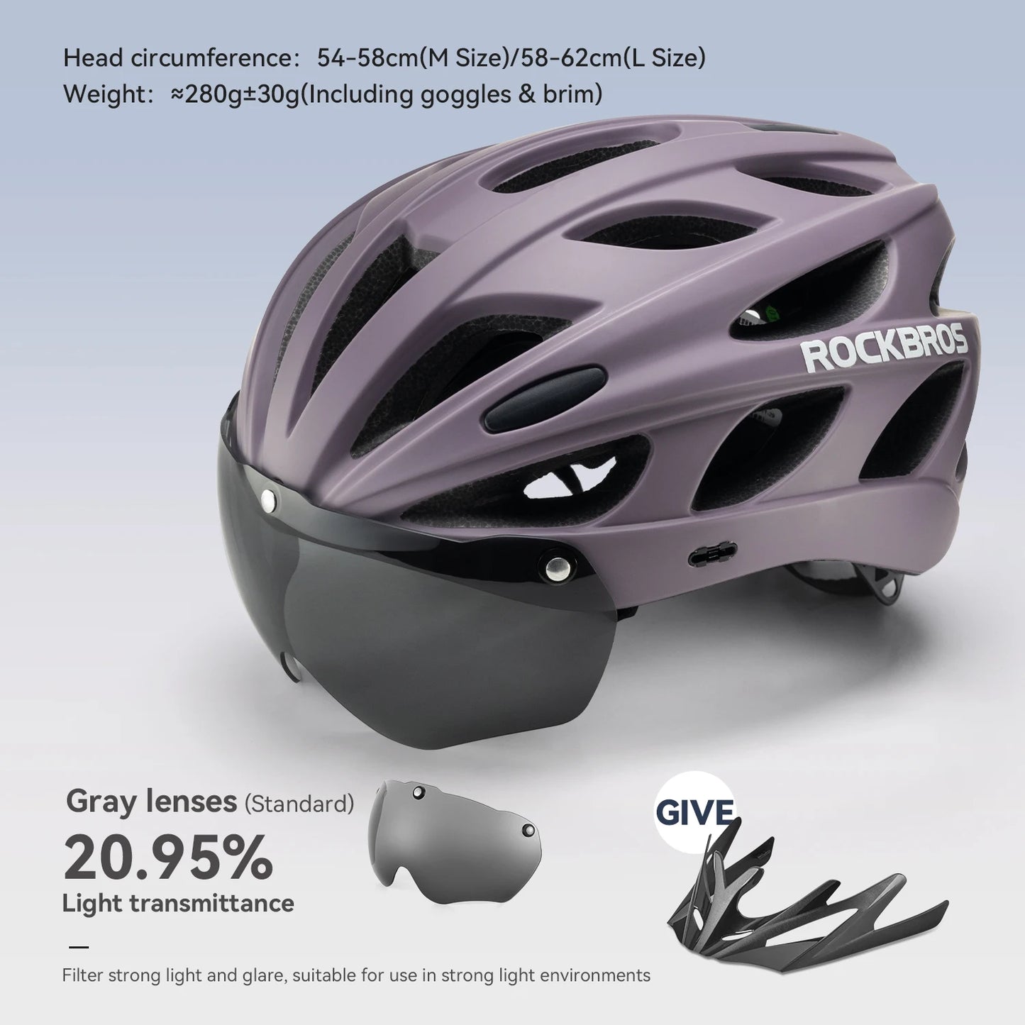 Cycling Helmet With Goggles Visor Brim Adults Riding Bike Helmet Breathable Ultralight MTB Road Bicycle Helmet
