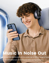 A10 Bluetooth 5.4 Headphones Hybrid Active Noise Cancelling With Hi-Res Audio Over Ear Wireless Headset ANC With 5-Mic