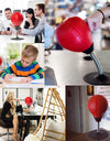 Stress Buster Desktop Punching Bag With Suctions PU Inflatable Stress Relief Boxing Ball Muay Tai MMA Exercise Sports Equipment