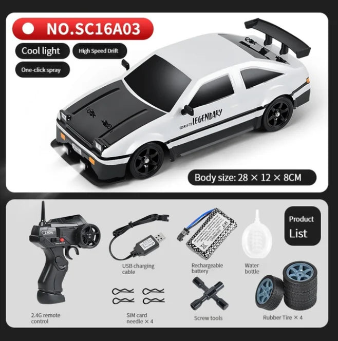 AE86 Remote Control CAR Racing Vehicle Toys For  1:16 4WD 2.4G High Speed GTR RC Electric Drift Cars  Toys Gift